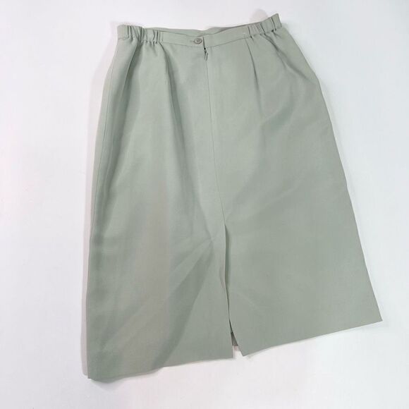 Talbots Skirt Suit Womens 8 Jacket Blazer Blue Pure Silk Career - Picture 15 of 16